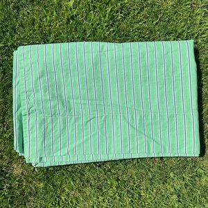 Vintage Ralph Lauren Hampton Beach Club Striped Flat Sheet Twin Italy GUC